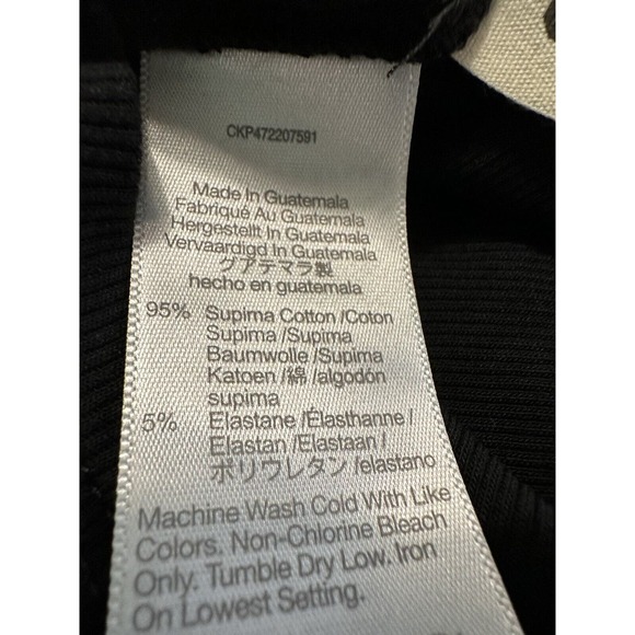 NWOT Madewell Women Brightside Rib One Shoulder Tank Top XXS Black Supima Cotton - Picture 7 of 7